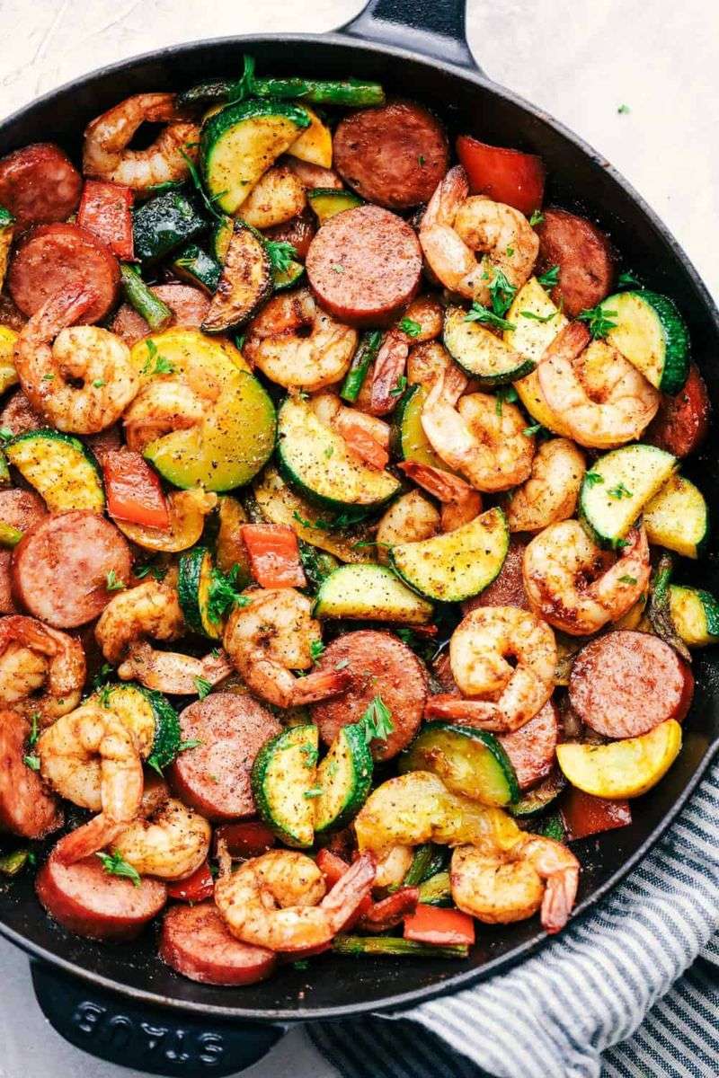 Sausage And Veg Skillet