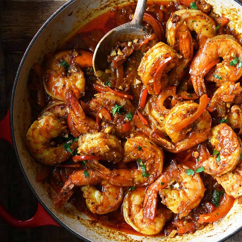 Harissa Shrimp with Garlic and Lemon