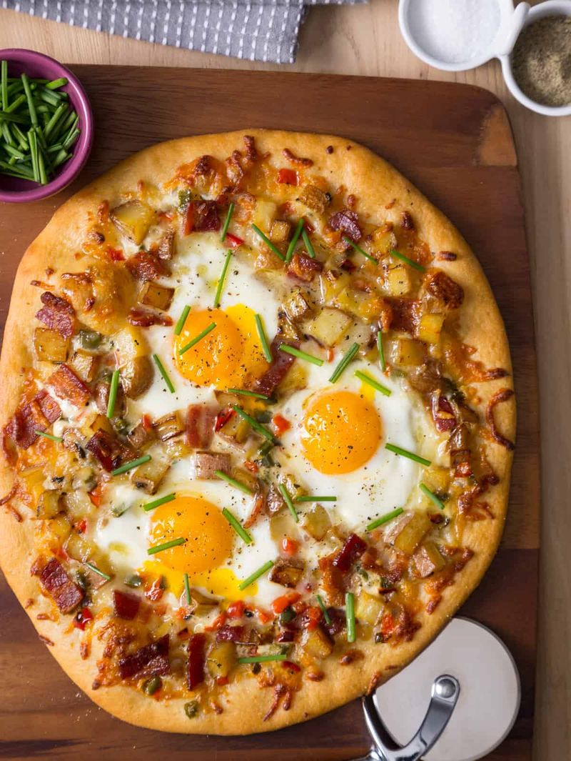 Pre-Made Pizza Dough Breakfast Pizza