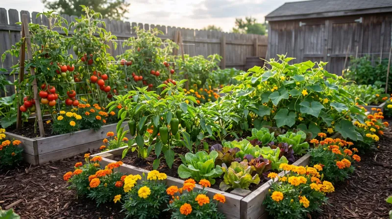 Why one marigold beside one tomato usually falls short