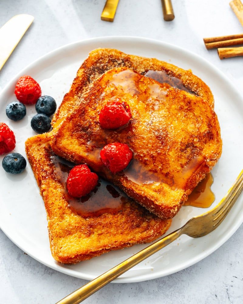 French toast with cinnamon and vanilla