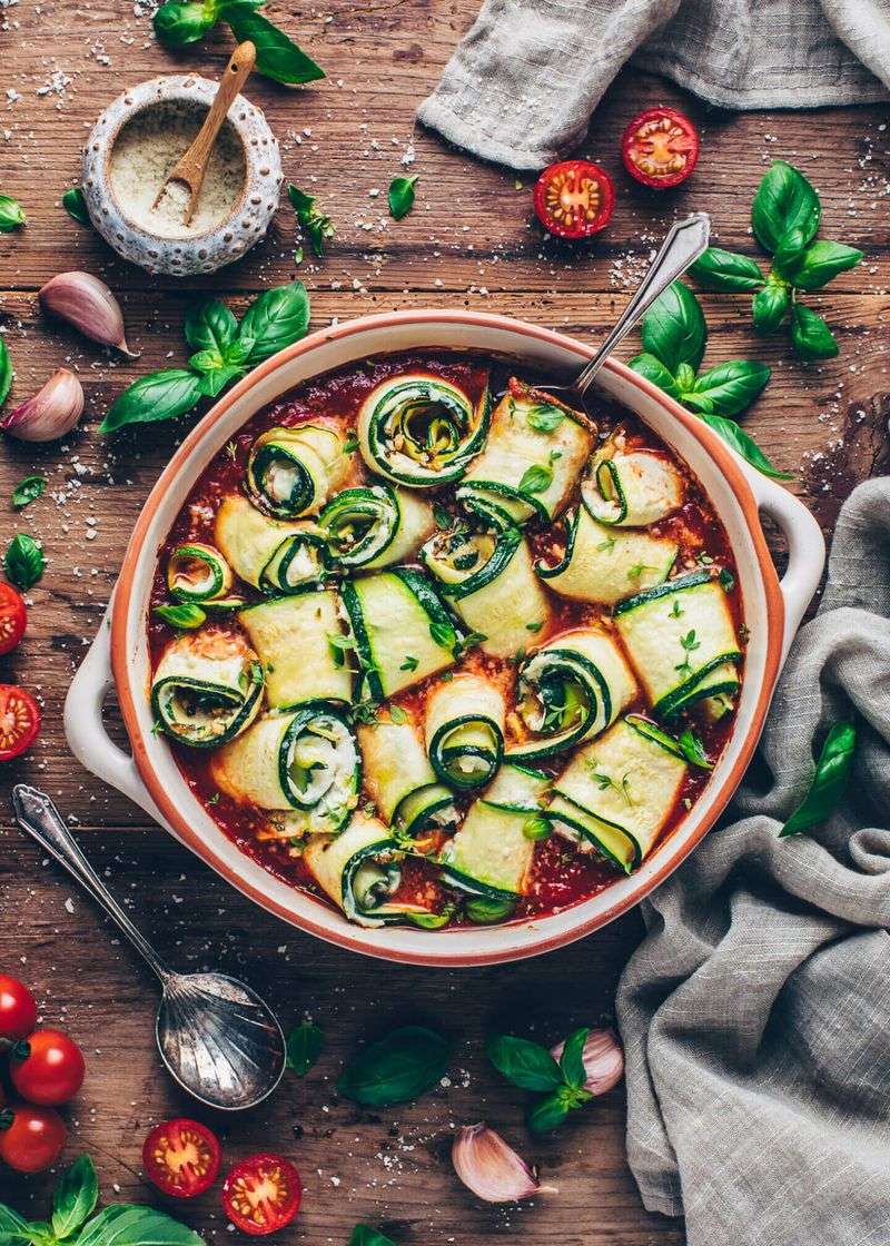 Ricotta Stuffed Zucchini Rolls (Low-Carb Lasagna Alternative)
