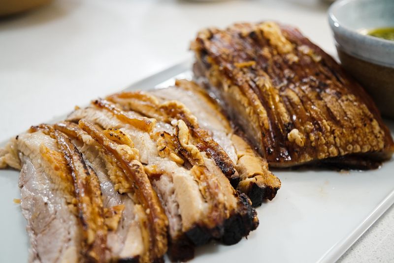Roast Pork Belly with Fennel Slaw and Potatoes