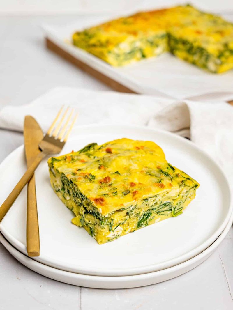 Spinach And Feta Egg Bake