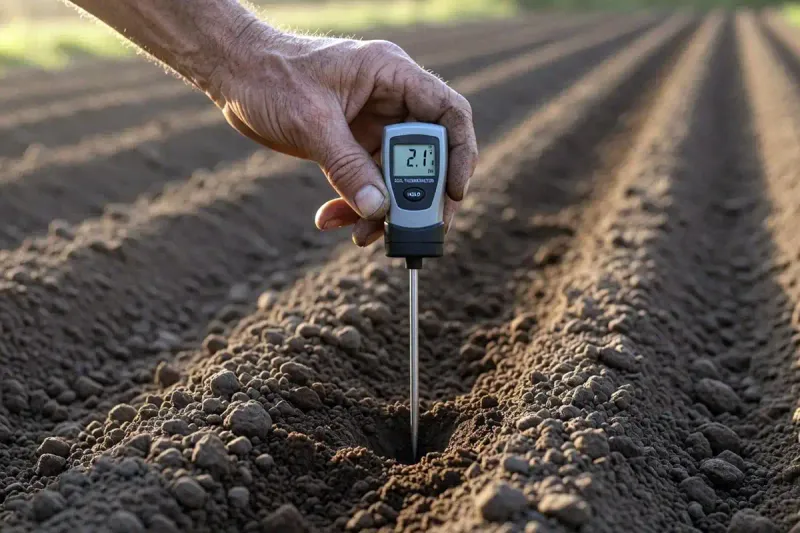 Measure the temperature where the seed sits