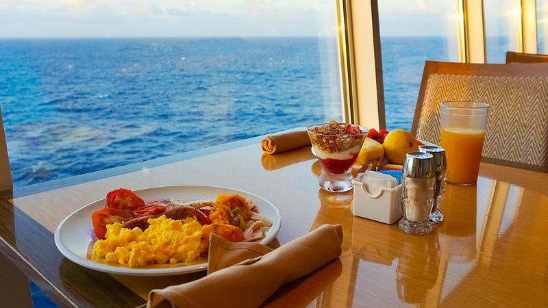 Use port days for the calmest meals on the ship