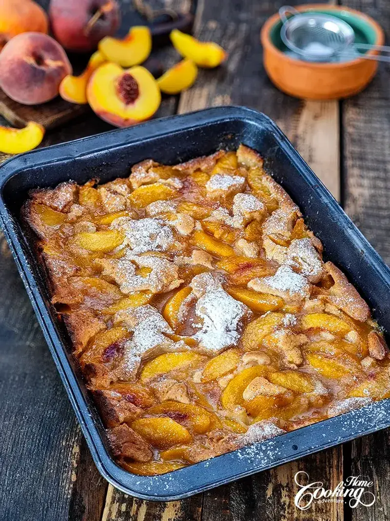 Peach Cobbler Sheet Pan