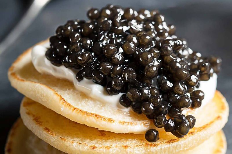 Caviar With Blinis And Crème Fraîche