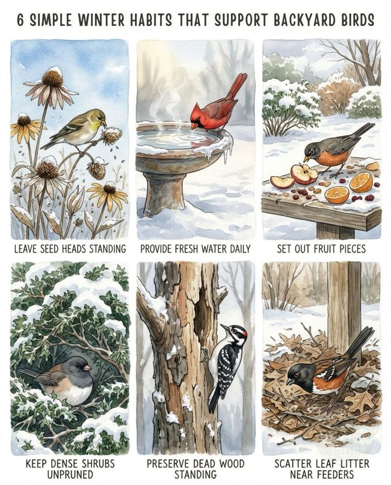 Standing seed heads preserve winter food and cover