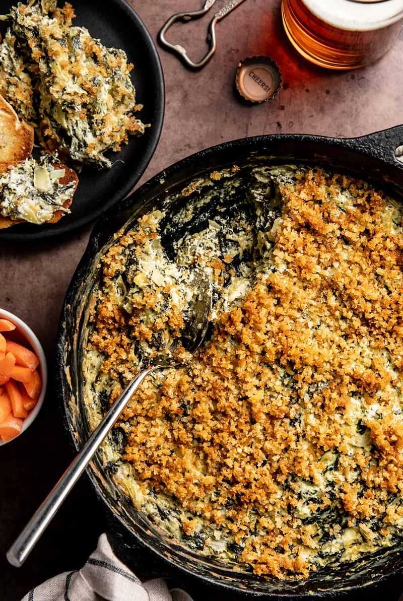 Spinach artichoke dip (frozen)