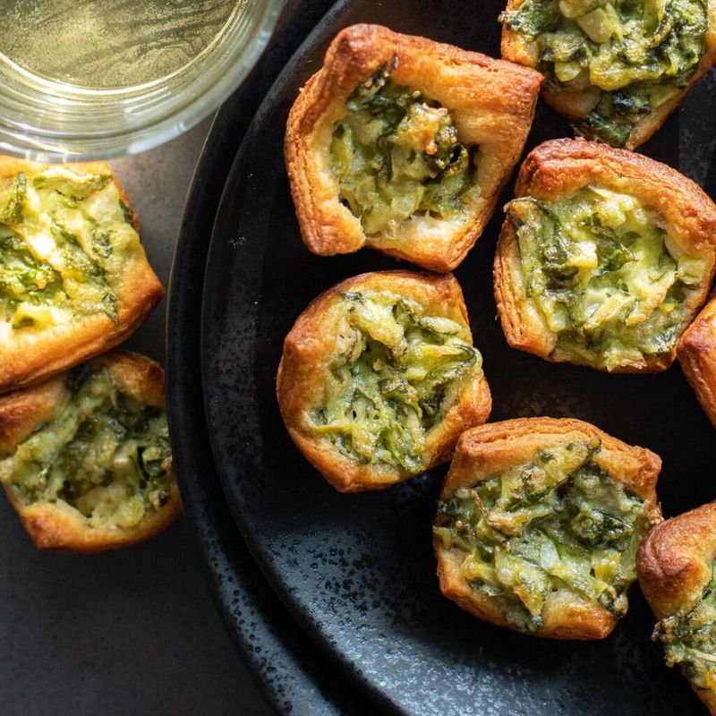 Spinach Artichoke Crescent Cups