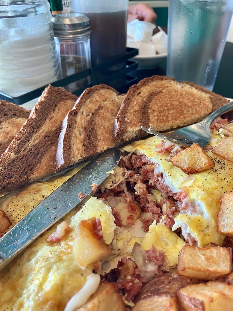 Corned Beef and Cheese Omelet