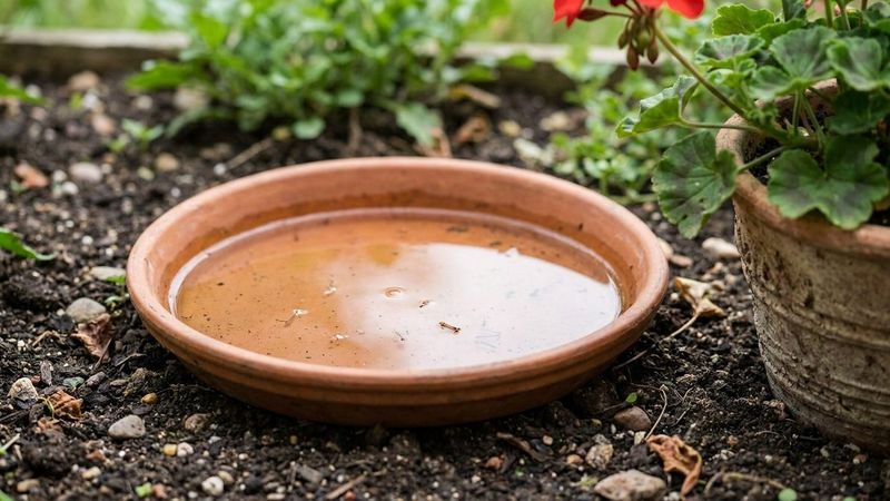 Water around the yard is worth checking weekly