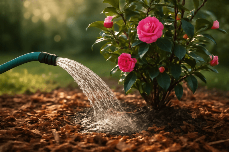 Check beneath the mulch before deciding to water