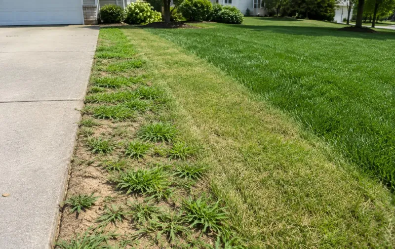 A short cut can give crabgrass an opening