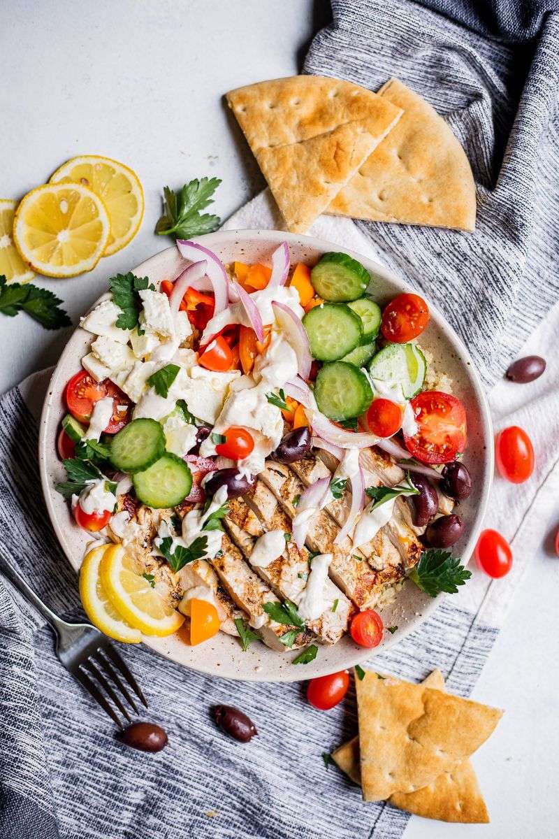 Greek yogurt savory bowl lunch
