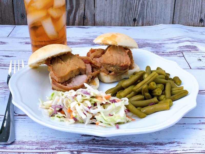 Indiana: Bacon-Wrapped Pork Tenderloin Sandwich
