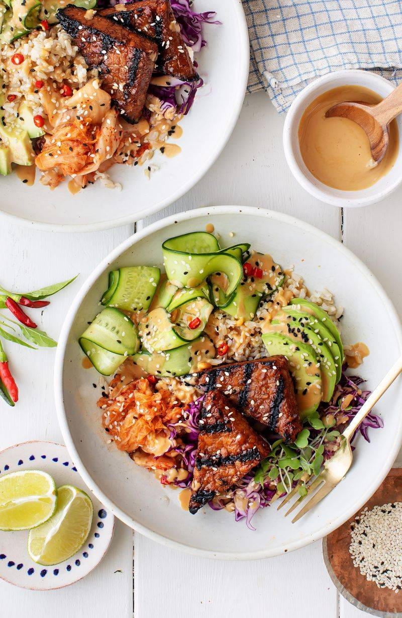 Cauliflower Rice Kimchi Bowl