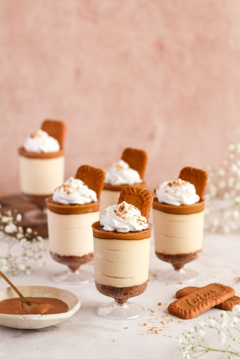 Biscoff mousse cups