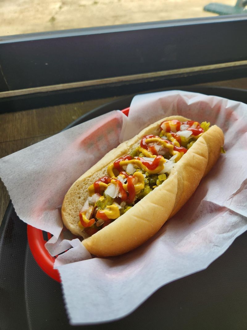 The stadium-style dog (NYC sports energy)