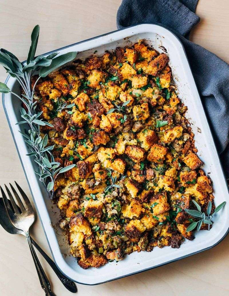 Crumbled Sausage and Herb Cornbread