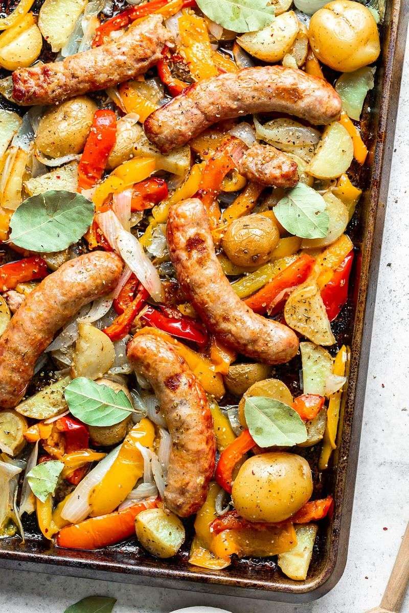 Spicy Sausage, Pepper, and Potato Tin