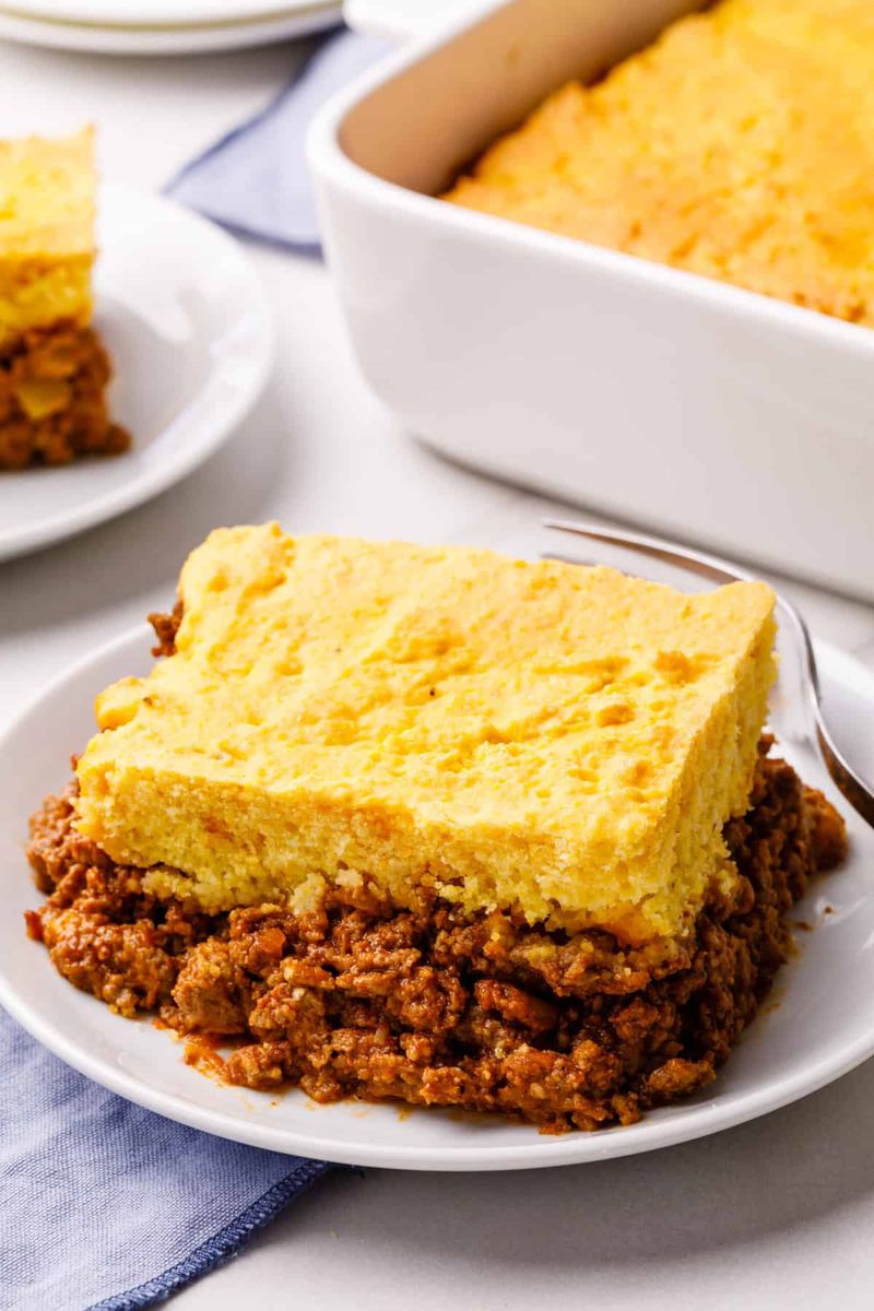 Sloppy Joe Cornbread Bake