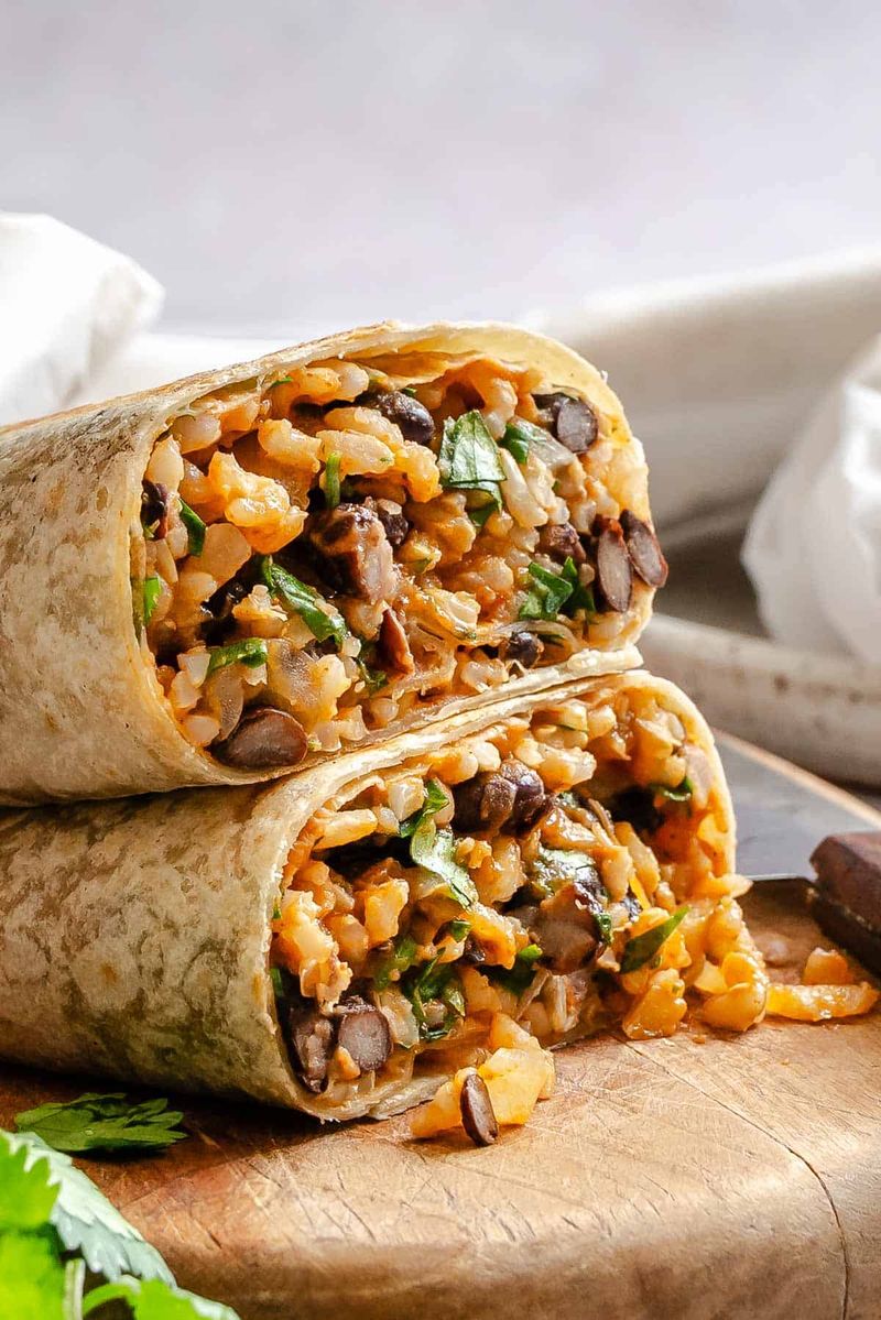 Black Bean and Brown Rice Burrito