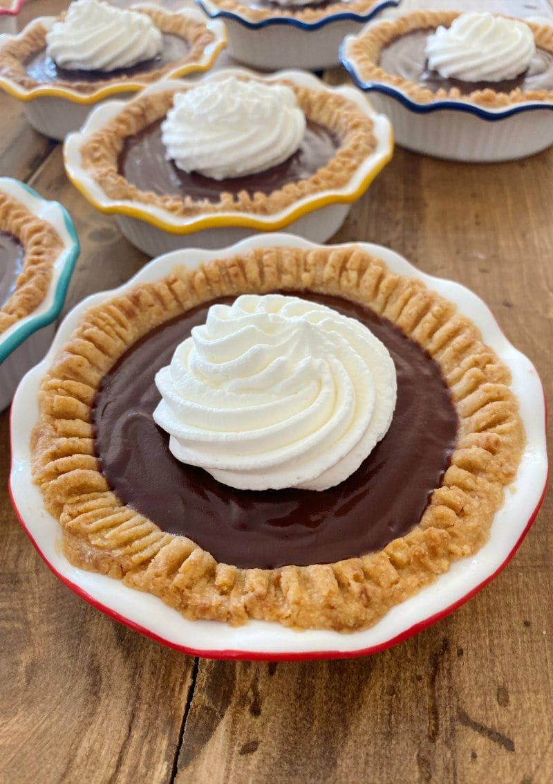 Chocolate Cream Mini Pies