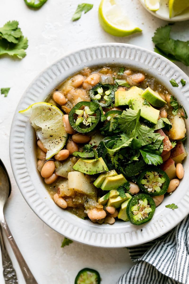 Slow Cooker Green Chile Stew with Beans