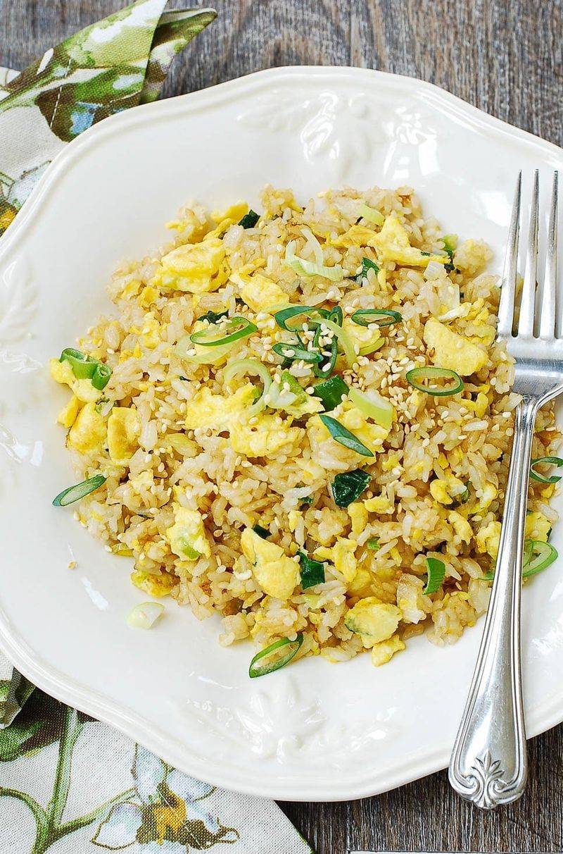 Egg Fried Rice With Scallions