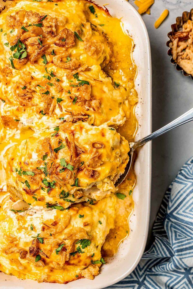 French Onion Dip Chicken Bake