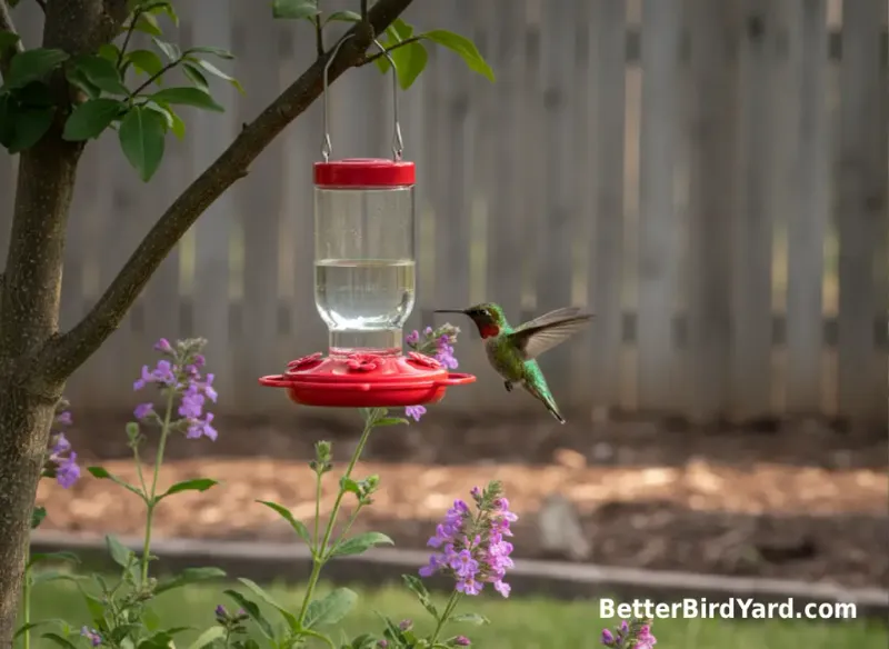 Place the feeder near cover, but keep the approach open