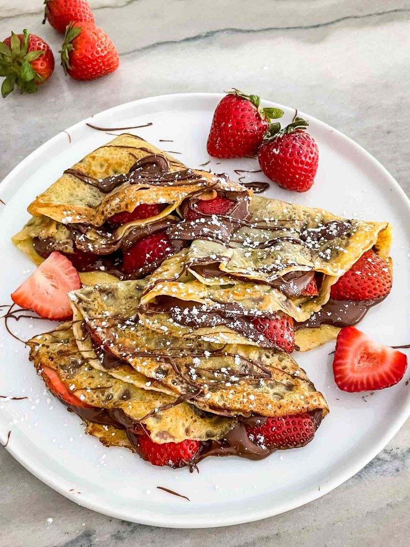 Nutella-Stuffed Crepes