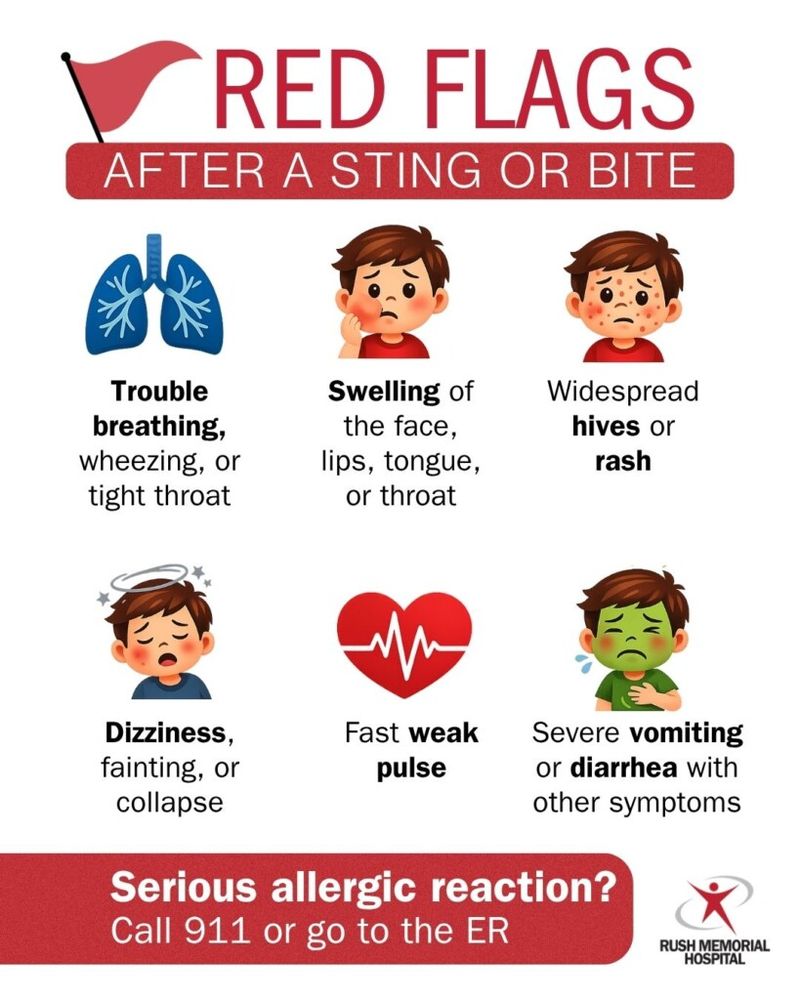 Know when a sting requires emergency help