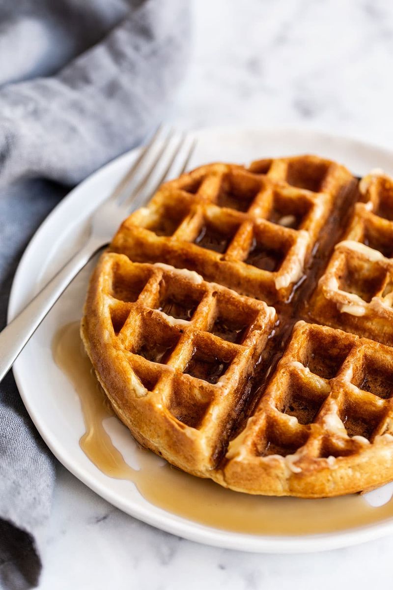 Waffles With Butter And Syrup