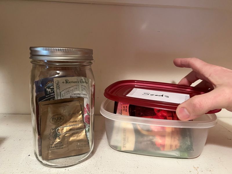 Store dry seeds if you will sow them later