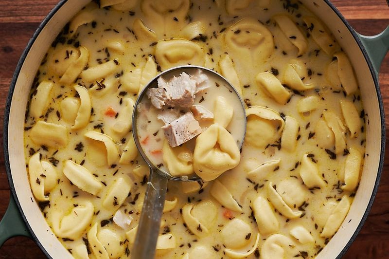Creamy Chicken Tortellini Soup