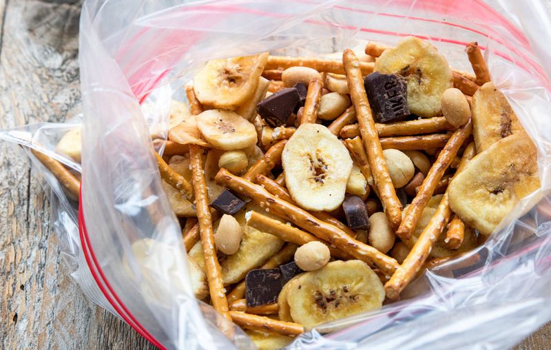 Trail Mix With Pretzels And Dried Fruit