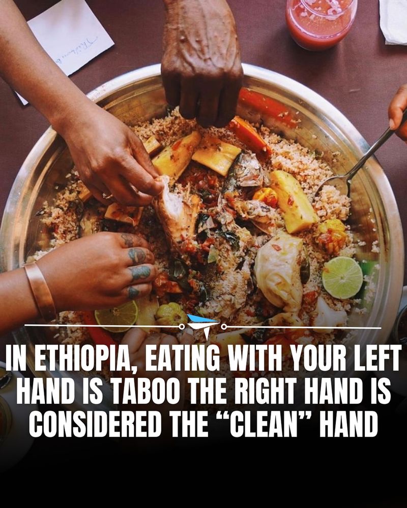 Using your left hand to eat where it is considered unclean