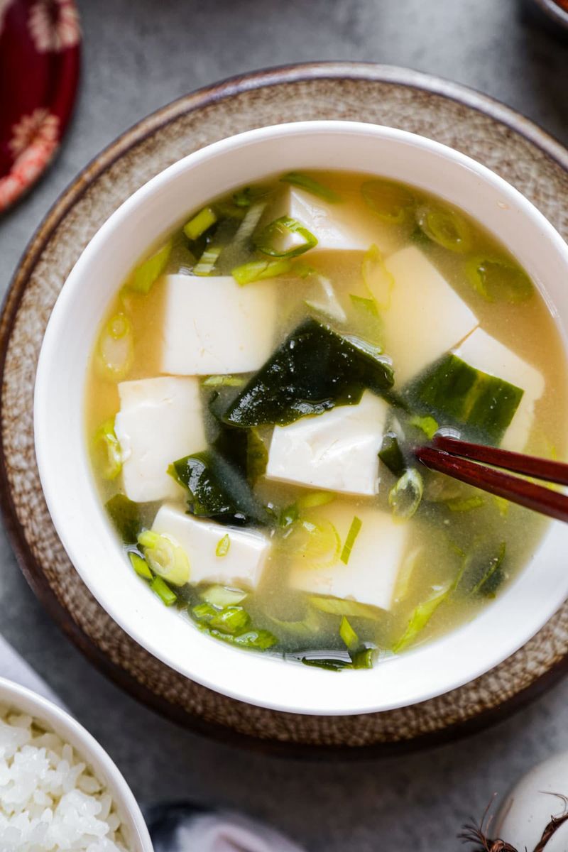 Miso Soup with Tofu and Green Onion