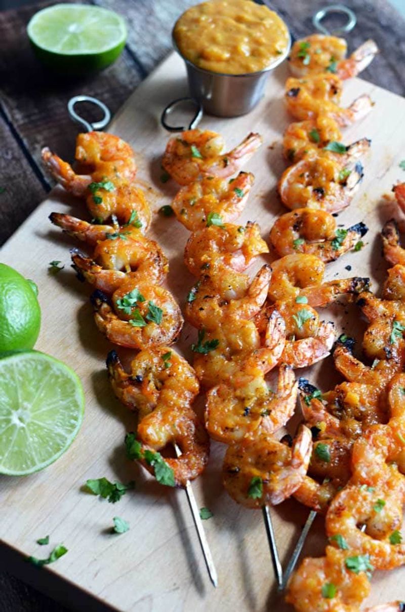 Grilled Shrimp With Mango-Chili Glaze