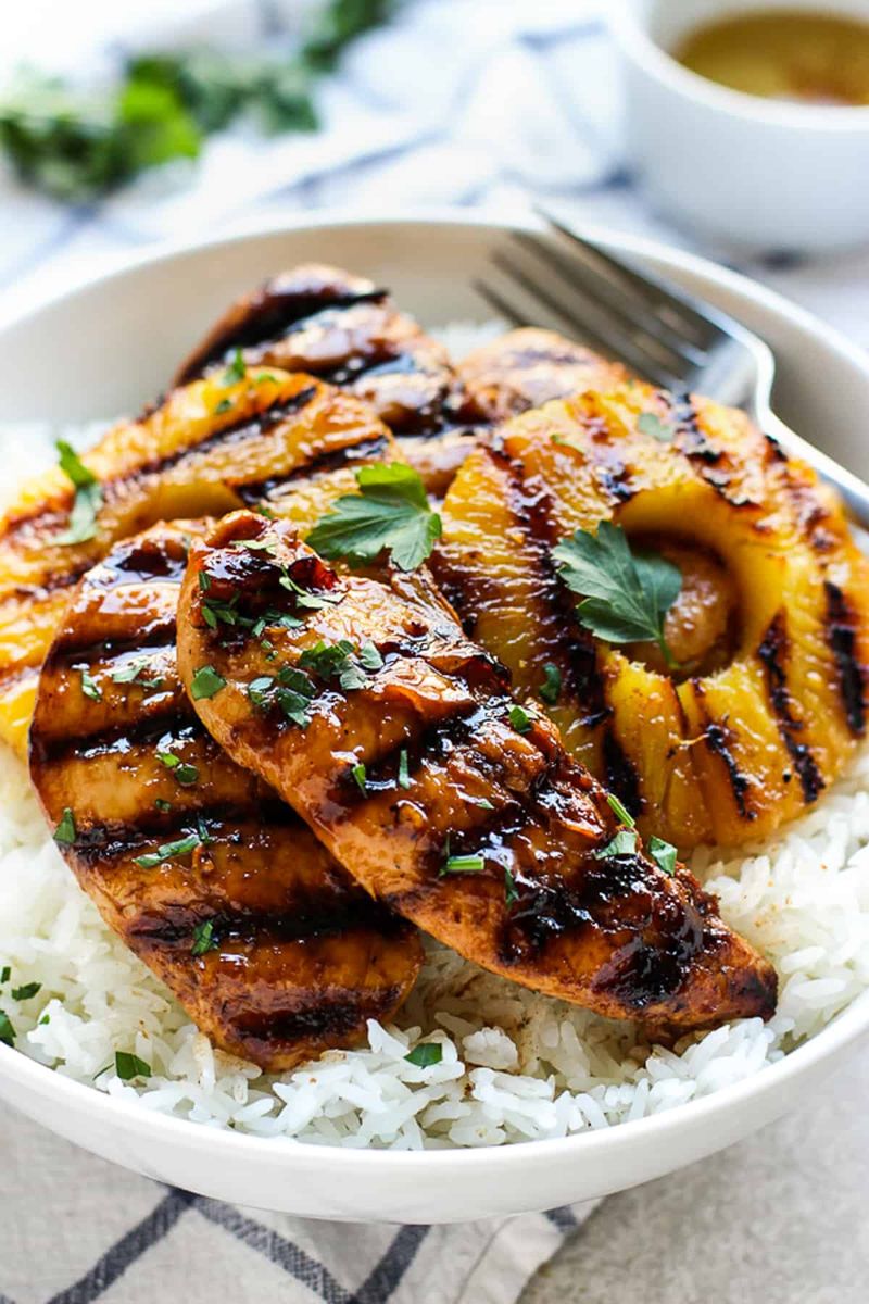 Coconut Rice With Grilled Chicken