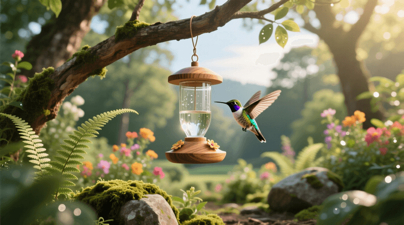 Place the bath where hummingbirds can see danger coming