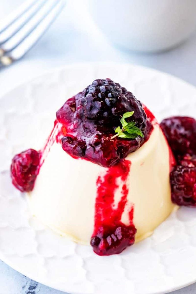 Keto Panna Cotta with Fresh Berries
