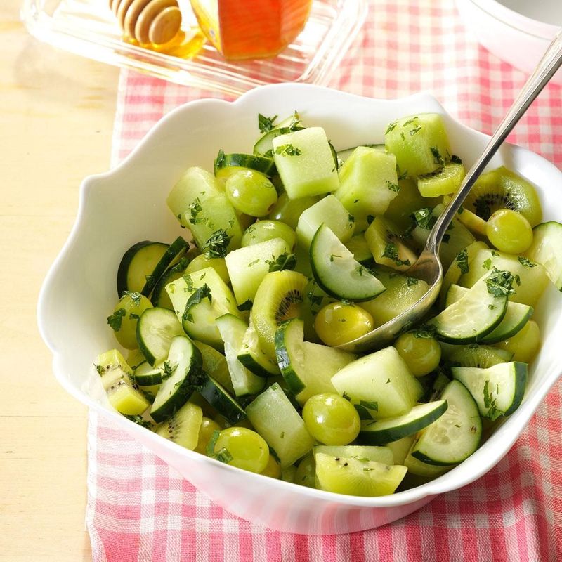 Cucumber Honeydew Mint Salad