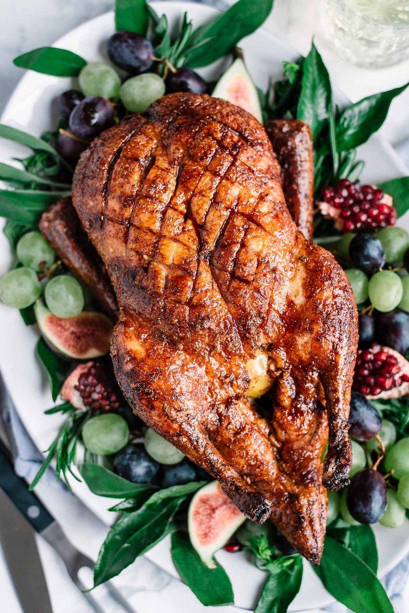 Roasted Whole Duck with Herb Butter