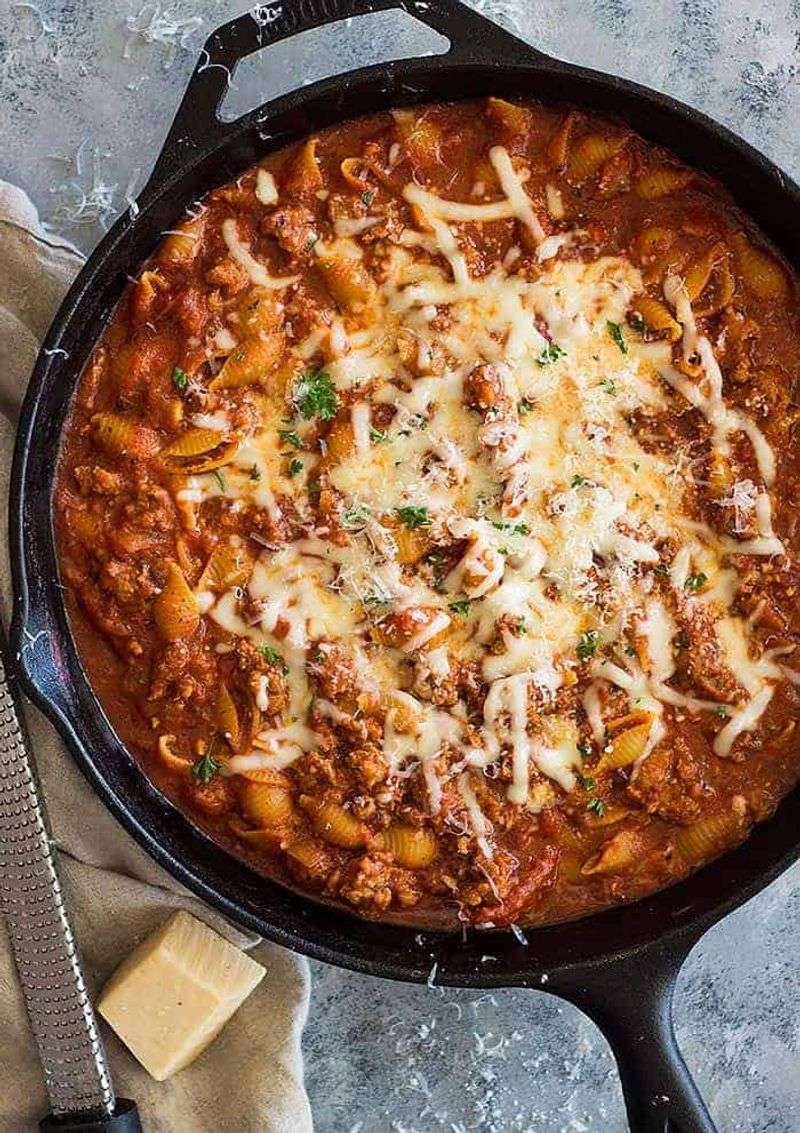 All-in-One Sausage and Egg Noodle Skillet