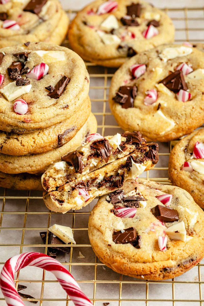 Peppermint chocolate chip cookies