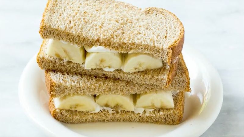Mayonnaise and Banana Sandwich